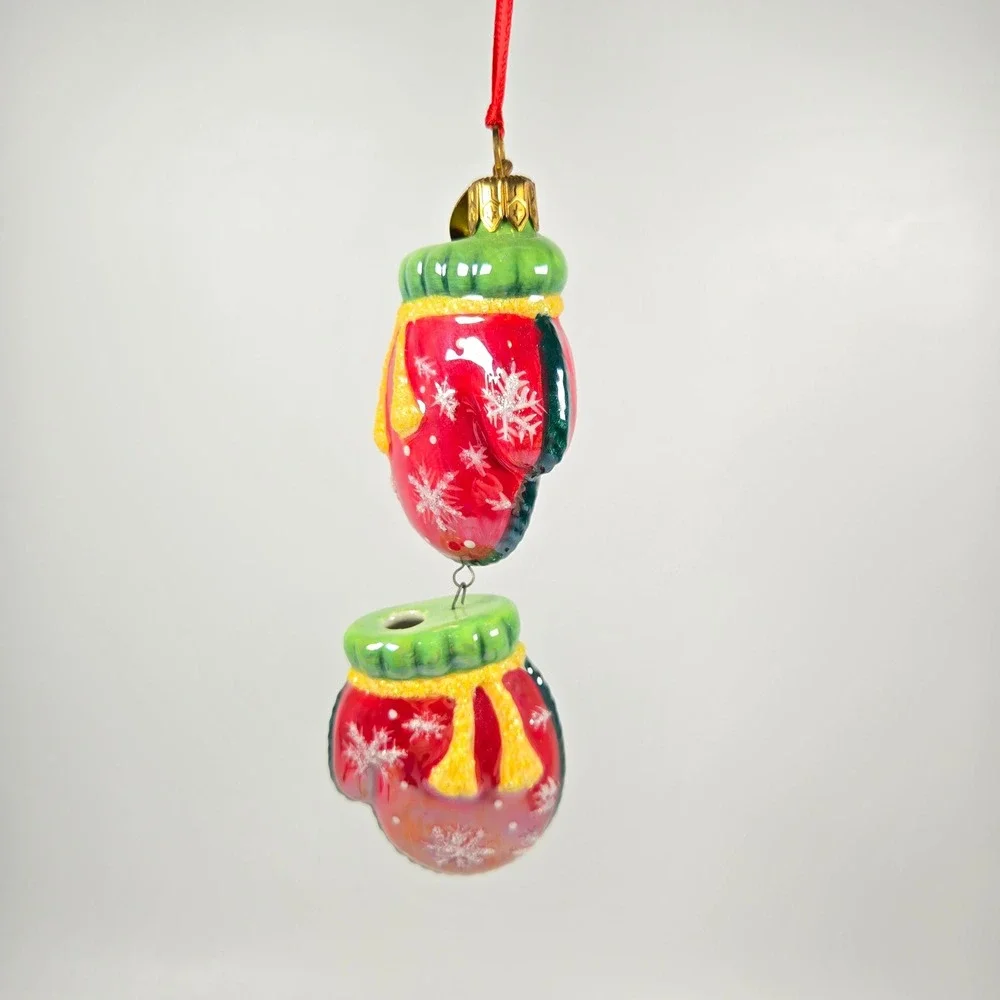 NICE Radko Holiday Celebrations Hanging Mittens Ornament Vintage 2005